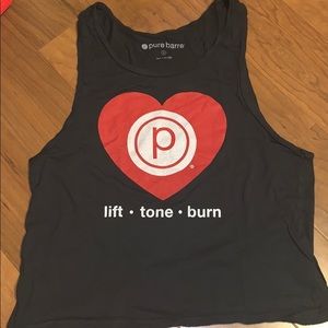 Pure Barre cropped muscle tank